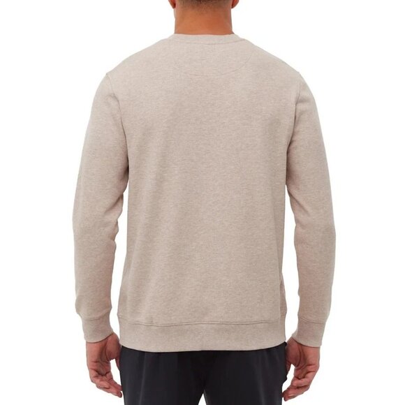 NEW Bench Men's M Beige Ribbed Crewneck Sweatshirt Cotton Blend - Picture 2 of 11